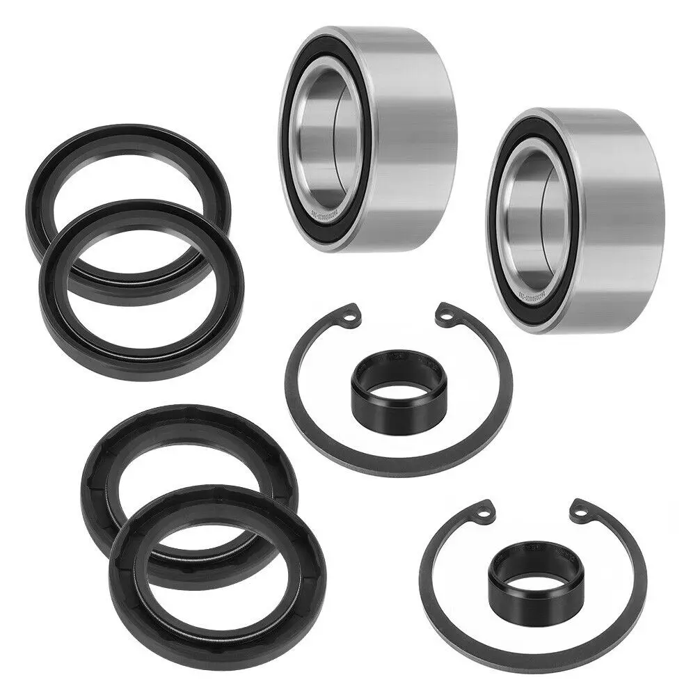 Front Wheel Bearings & Seal Kit Set for Honda Rancher 350 4x4 TRX350FE/FM 2000-2006 - 2 Bearings, 2 Circlips, OE Numbers Compatible, Wear Resistant, Simple Install Front Wheels Component, 2X Bearing, 2X Circlip, 2X Dust Seal