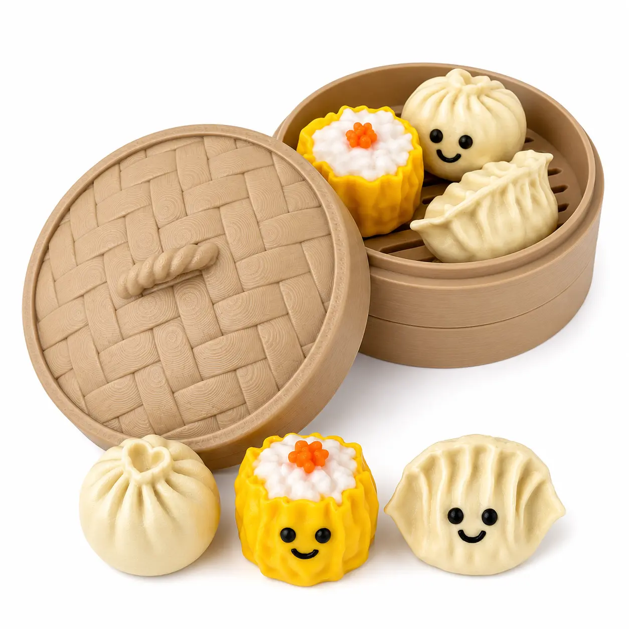 Triple Dumpling Basket Fidget Clicker, Cute stress-relief clicking toy