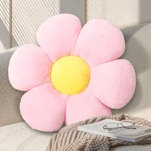 17.7 Inch  Flower Pillow  Daisy Shaped Cute Decorative Throw Pillow, Soft Floral Seating Cushion Floor Pillows for Sofa, Bed, Chair & Room Decor