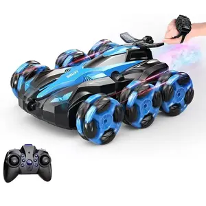 6-Wheel Drift Remote Control Car, Watch Control & Remote Controller, 360° Flip, Suitable for Kids 6+, Indoor/outdoor Play, Holiday Gift, Remote Controlled Vehicle, Drift RC Car