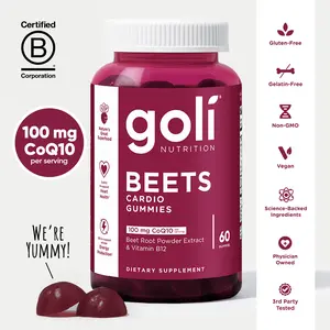 Goli Beets Cardio Gummy - Beet Root Extract & 100mg CoQ10, Gluten-Free, Vegan, Non-GMO, and Gelatin-Free. Nature's Great Superfood