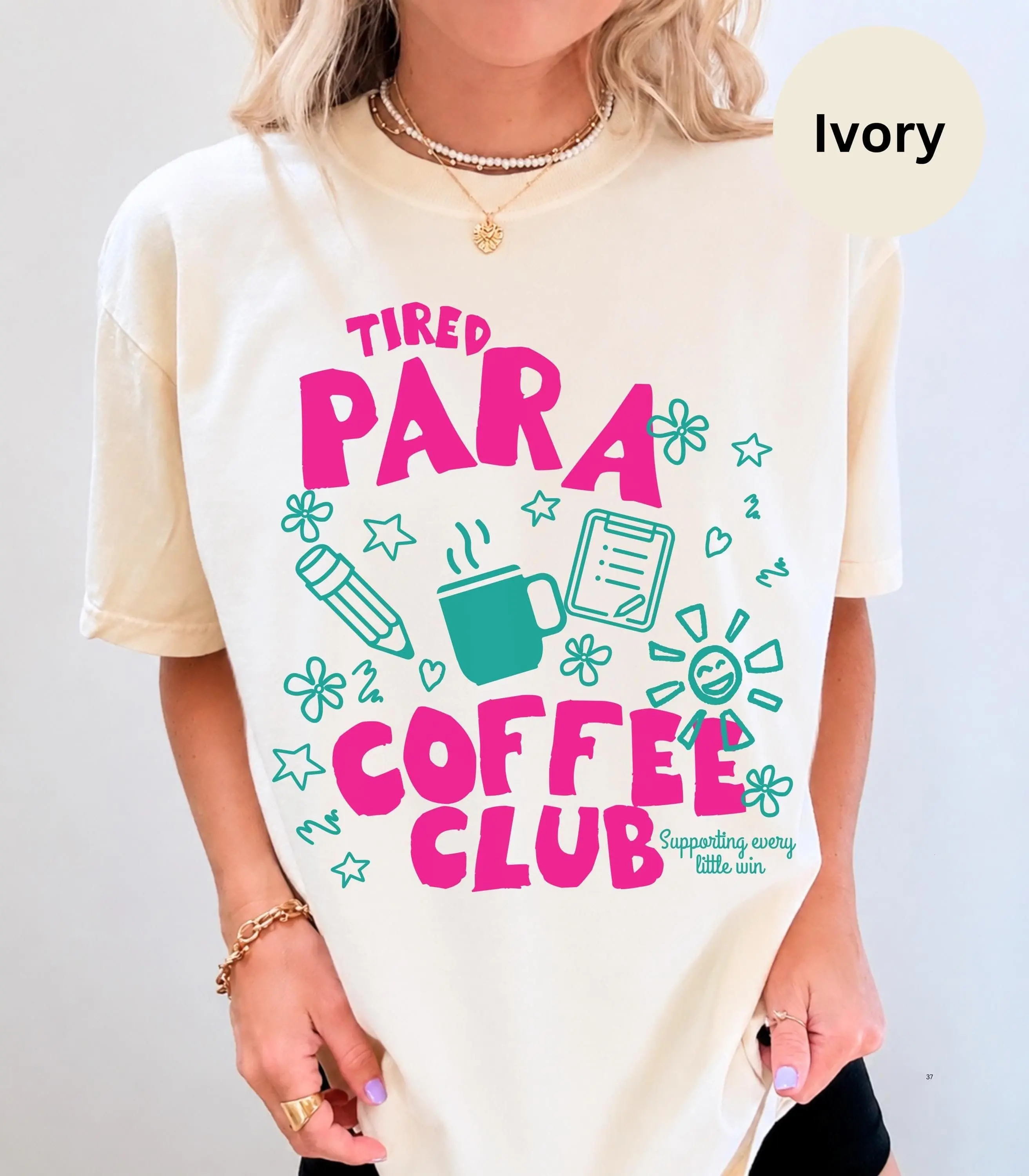 Paraprofessional Shirt Comfort Colors, Tired Para Coffee Club Tee, Teacher Aide Gift, Paraeducator Shirt, Back To School Tee