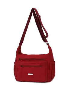 Women’s Crossbody Bag, Lightweight Multi Pocket Shoulder Bag, Casual Travel Messenger Purse with Adjustable Strap for Daily Use
