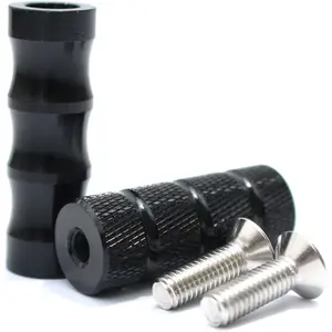 Motorcycle Knurled Shifter Peg Anti-Skid Gear Shift Brake Lever Foot Pegs Pedal 6mm Hole Front Footrests Footpeg Rearsets For Honda,Suzuki,Yamaha,Kawasaki,Aprilia