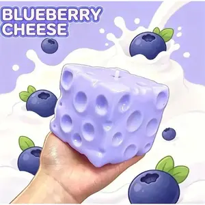 2026 New Cheese Squishy - Pink Jumbo Cheese Squishy, Slow Rebound Sensory Squeeze Ball, Cute Slow Rising Squeeze for Adults