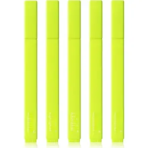 Yellow Highlighter,5pcs Fluorescent Yellow Highlighter Chisel Tip,Cute Highlighters for School, , Office
