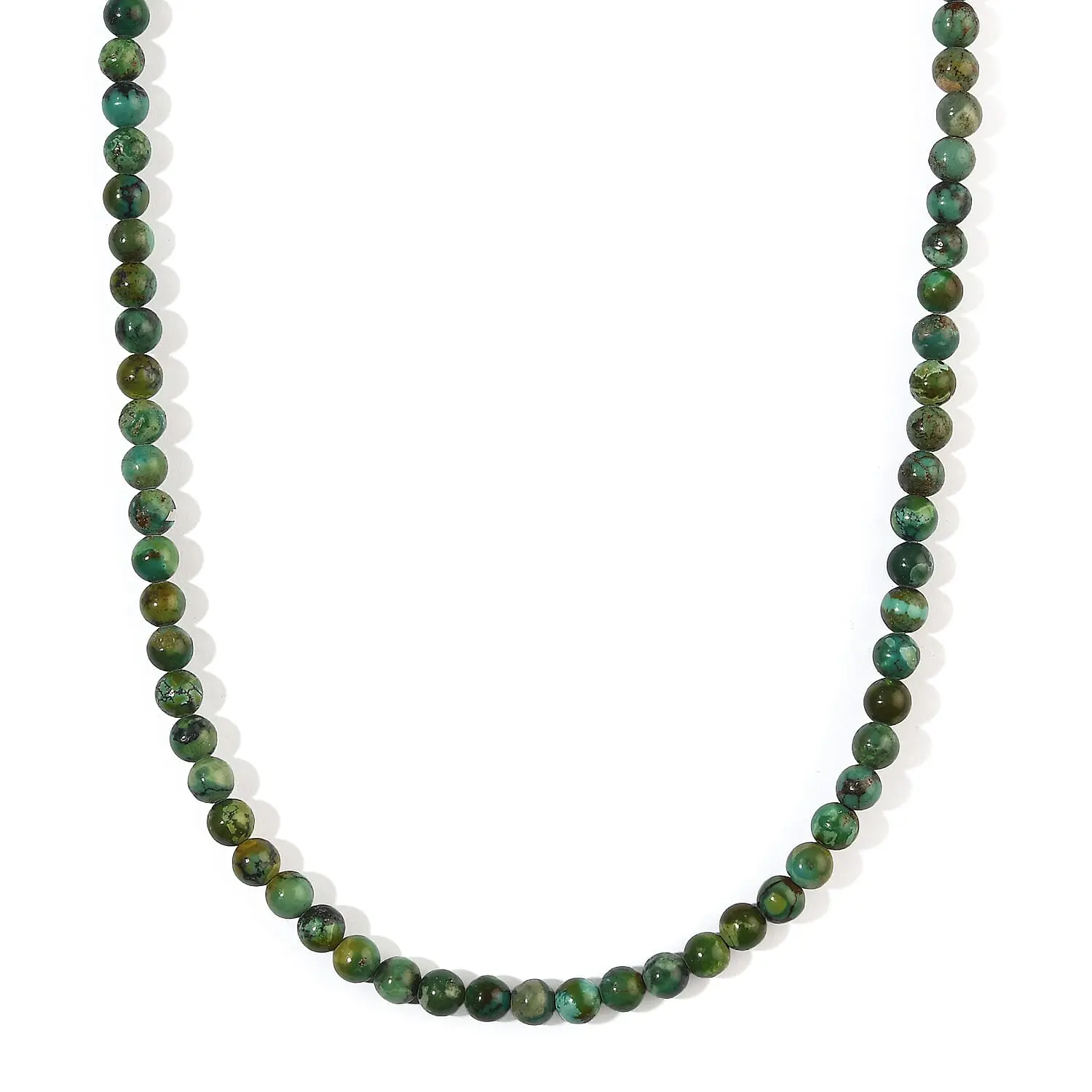 Turquoise 3-4mm Beaded Necklace (16 Inches) 24.15 ctw
