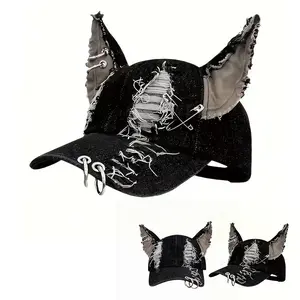 Men / Woman Adult Trucker Cap Pierced Cowboy - Rabbit Ears Design Breathable Baseball Cap Outdoor Activity Adjustable Casual Wear Hats Travel Tourism Beach Holiday Hat