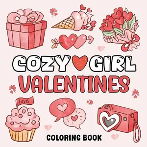 Valentine's Day Gifts for Teens & Kids: Cozy Girl Valentines Coloring Book: Over 45 Bold & Easy Valentine Illustrations for Endless Fun and Relaxing ... (Valentine's Day Gifts For Girls Age 8-16)