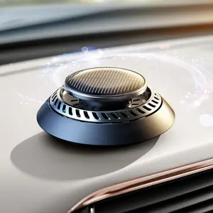 Solar Car Air Freshener F21, DIY Essential Oils, UFO Solar-Powered Auto Rotary Diffuser, Dashboard Aromatherapy Freshener