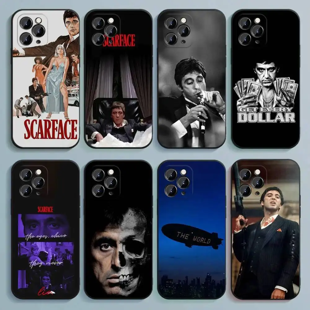 Classic Retro TV S-Scarface Durable Phone Case For iPhone 17/16/15/14/13/12/11/Pro/ProMax/Plus/Air/Xsmax/E, Anti Fall Soft TPU Back Cover, Shockproof Cover, Uv Printed, Trendy Case, Lightweight Cover, Perfect for daily use, Gift for Christmas And Birthday