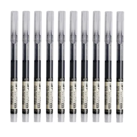 10/20Pcs Quick Dry Gel Pens, 0.5mm Fine Tip, Black and Blue Ink - Smooth Writing for School and Office, Durable Transparent Pen Body, Writing Pens, Fine Point Pens, Rollerball Pen Set, Office Stationery Supplies