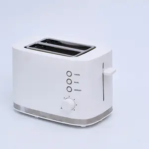 Touch Control Stainless Steel 2-Slice Toaster 6 Browning Levels Household Automatic Compact Breakfast Toast Machine