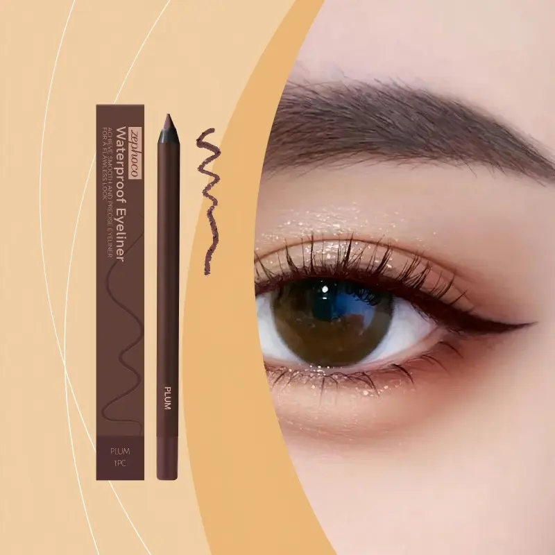 Long-Lasting Waterproof Gel Eyeliner Pen | Smooth, Smudge-Proof & Quick-Drying Eye Makeup Lipliner Plum