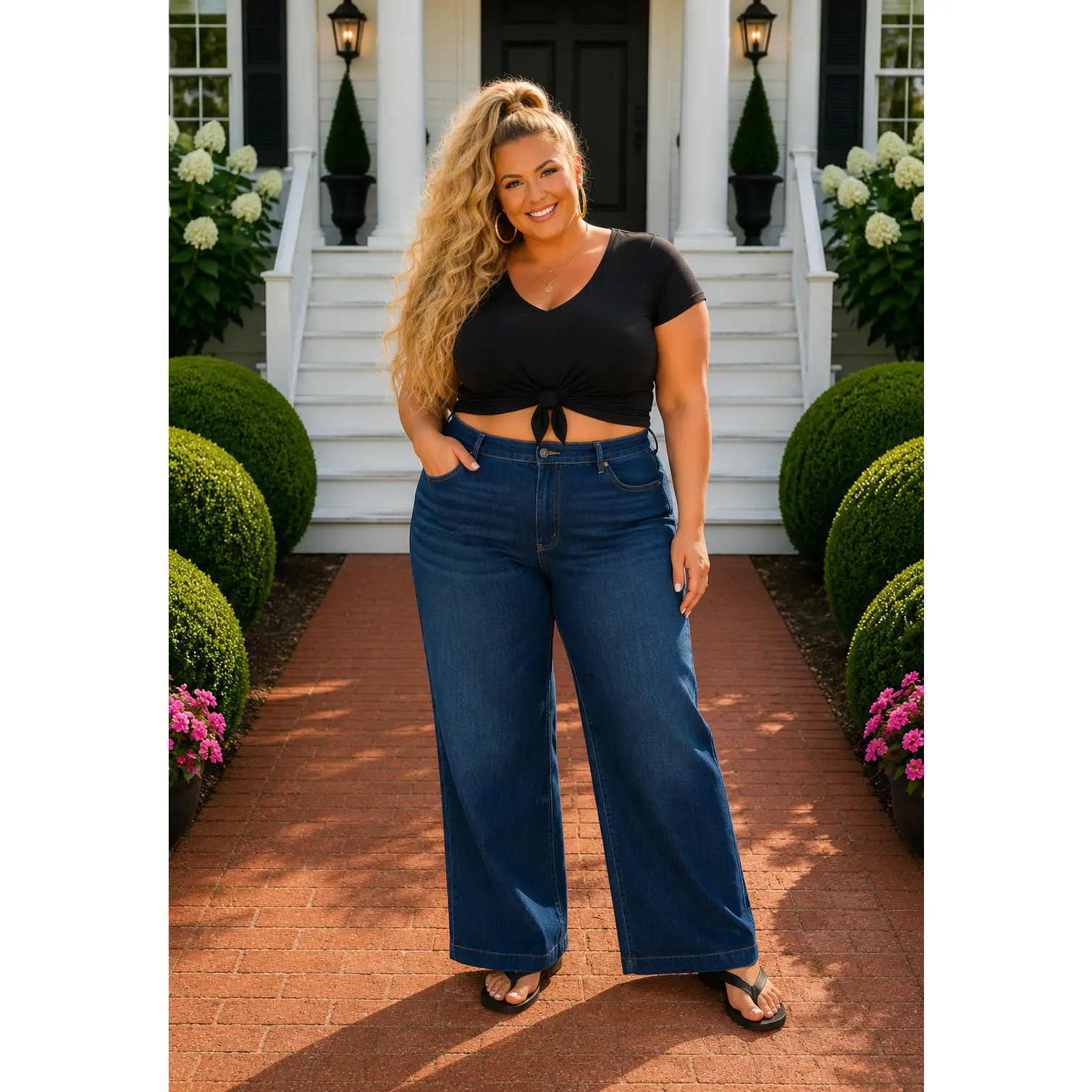 LEG-82 {Ms. Cello} Medium Blue Denim Jeggings w/ Elastic Waistband PLUS SIZE XL 2X 3X