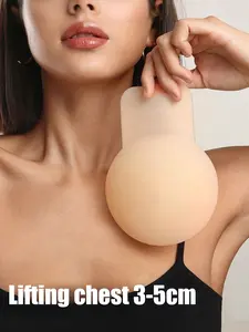 Reusable solid flat nipple covers that can raise the breasts and prevent sagging. Invisible and seamless breast pads, sticky bras, Sticky Bra Insert. Suitable for wedding dresses, bikinis, formal gowns, and dresses.