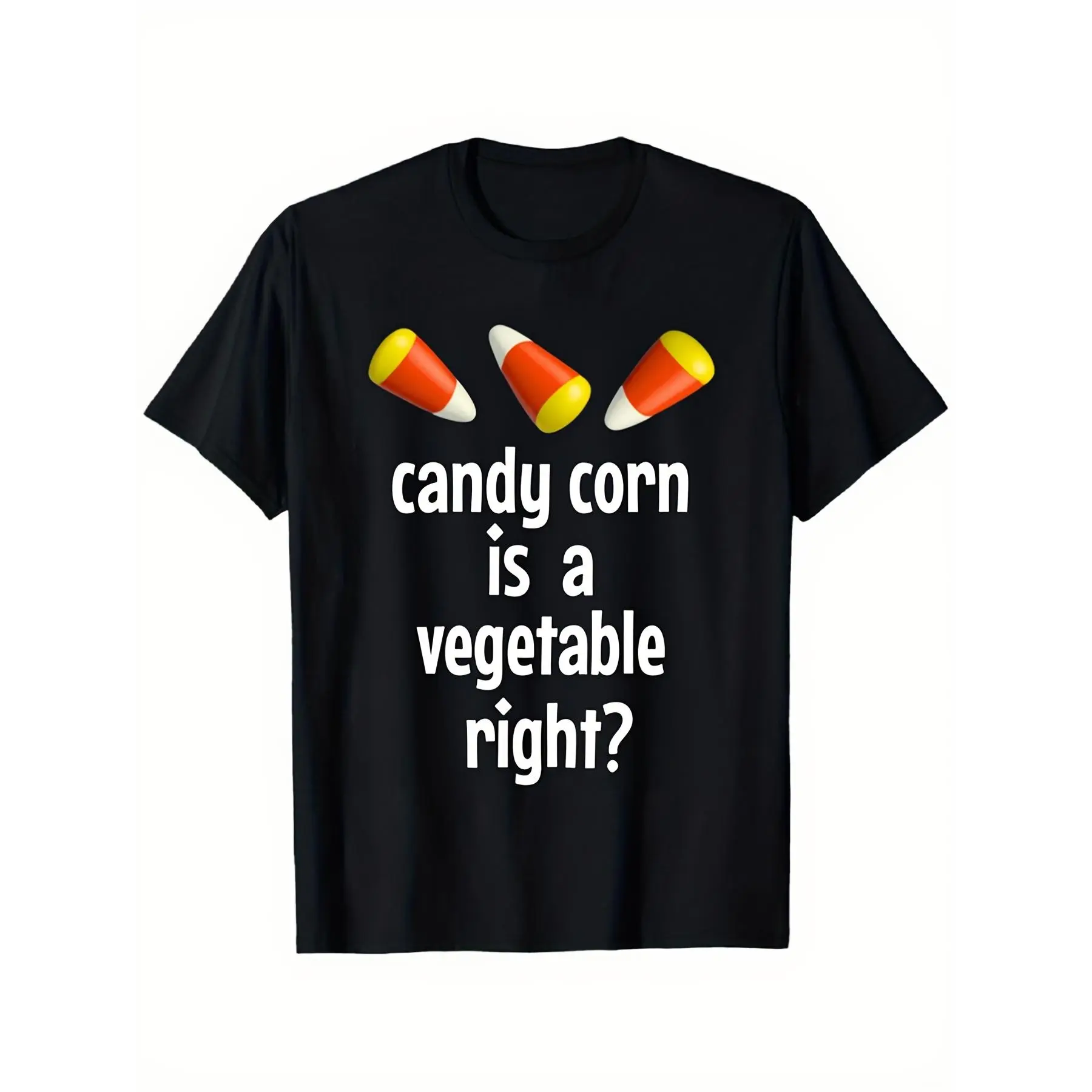 GGOR Men's Vintage Candy Corn & Mountain Bike Graphic T-Shirt, Short Sleeve Polyester Knit Crewneck for Halloween & Casual Streetwear, Shortsleeve, Fabric, Menswear, Stretch, Tshirt, Round Neck, Top