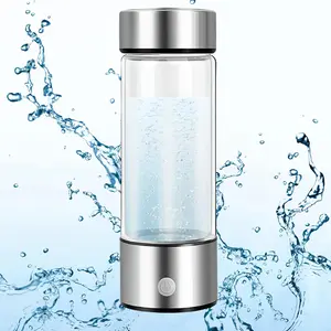 Portable Hydrogen Water Bottle 300 - Hydrogen Water Bottled Generator 3-Min Electrolysis Smart Water Ionizer with SPE PEM Technology for Women Men Office School Bike Running Washable Reusable Drinkware
