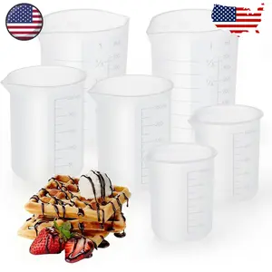 6 Pcs Silicone Cups for Melting Chocolate, Measuring Cups