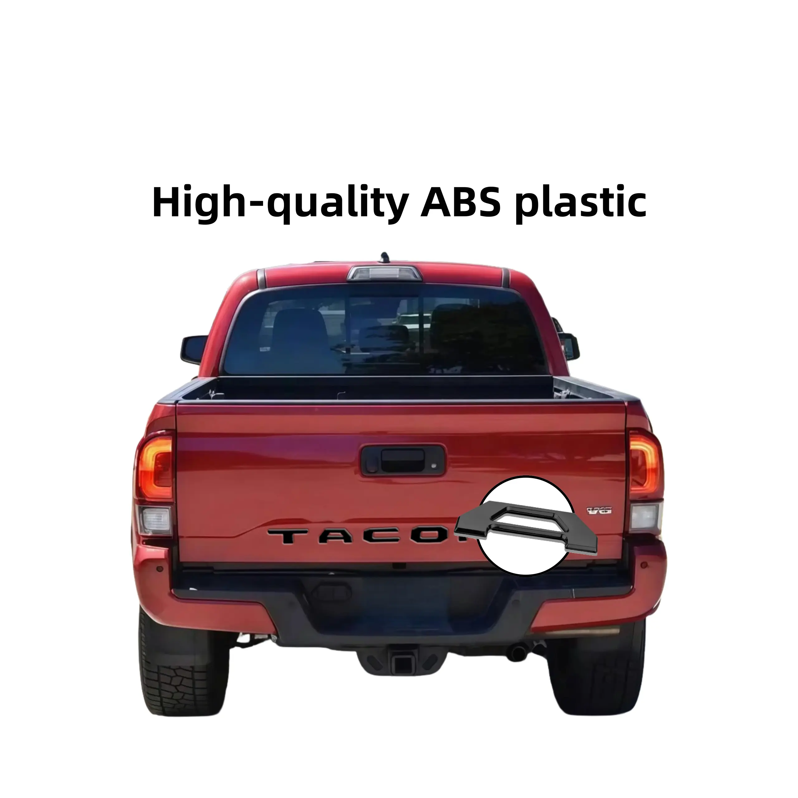3D Matte Black ABS Plastic Tailgate Letters for 2016-2023 Toyota Tacoma, Easy Install Truck Accessory with 3M Adhesive, Lightweight Durable Vehicle Exterior Decoration, Long Wearing Resists Fading Cracking Warping