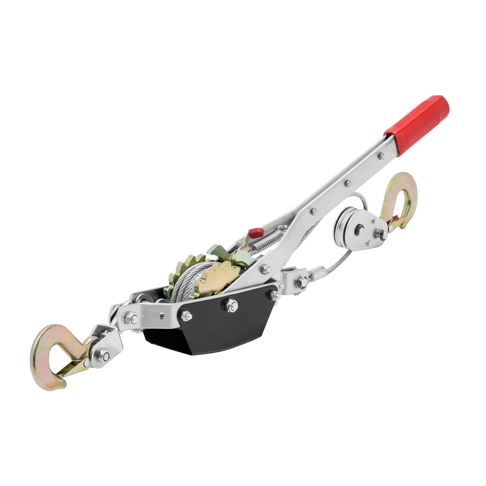 【summerfinds】VEVOR Power Puller Come Along Winch 2 Ton 4409 lbs Heavy Duty Pull Hoist 2 Hooks