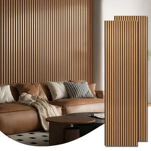 【New】Art3d Wood Slat Acoustic Wall & Ceiling Panels, 3D Fluted Veneer Paneling, 24" x 94.5", 2-Pack, Covers 31 Sq.Ft