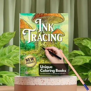 Easy-To-Use Tracing Book, Coloring Books, Includes Various Unique Patterns, Suitable for Adults and Teens, Portable Size, Perfect Gift