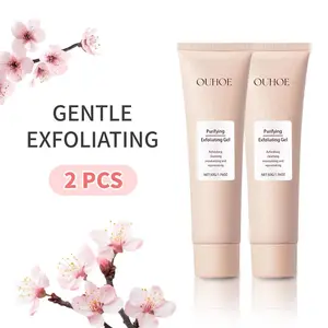 OUHOE C2 Purifying Exfoliating Gel Facial Scrub for Clean Pores Gentle Hydrating Cleanser Soothing Comfort Radiant Skin Care