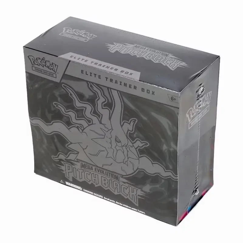 Pokemon Mega Evolution Pitch Black Elite Trainer Box - Authentic New Sealed TCG Collectible Cards Set, Trading Card Packs, Accessories, Teen Boy Gift