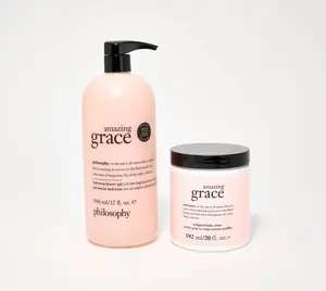 philosophy love & grace 32oz supersize shower gel and 20oz body creme