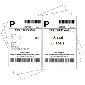 SJPACK 8.5" x 5.5" Address Labels Half Sheet Shipping Labels Self Adhesive Mailing Labels for Laser & Inkjet Printers Premium Raw Material Matte Finish