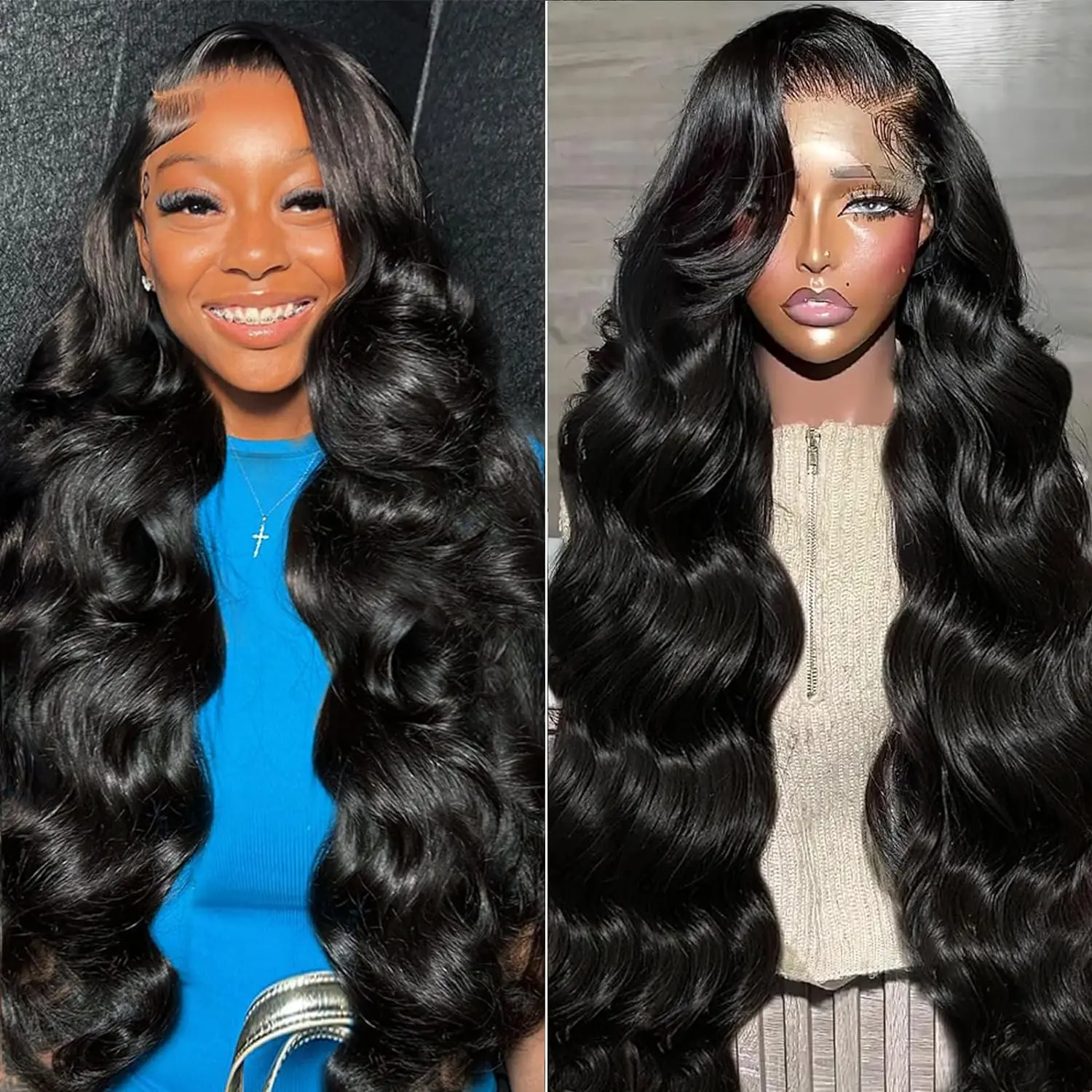 13x6 Lace Wigs Brazilian Human Hair Body Wave 13x6 Transparent Lace Frontal Wigs for Women Pre Plucked Natural Hairline Bling Hair 30 32 Inch 180% Clearence Sale #TikTokShopBackToSchool #SoHoChic