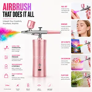 SAVILAND Portable Airbrush Kit – 25 PSI Precision Nail Airbrush for Gel, Ombre & French Nail Art, 0.3mm Nozzle, Easy & Travel-Friendly summervibes