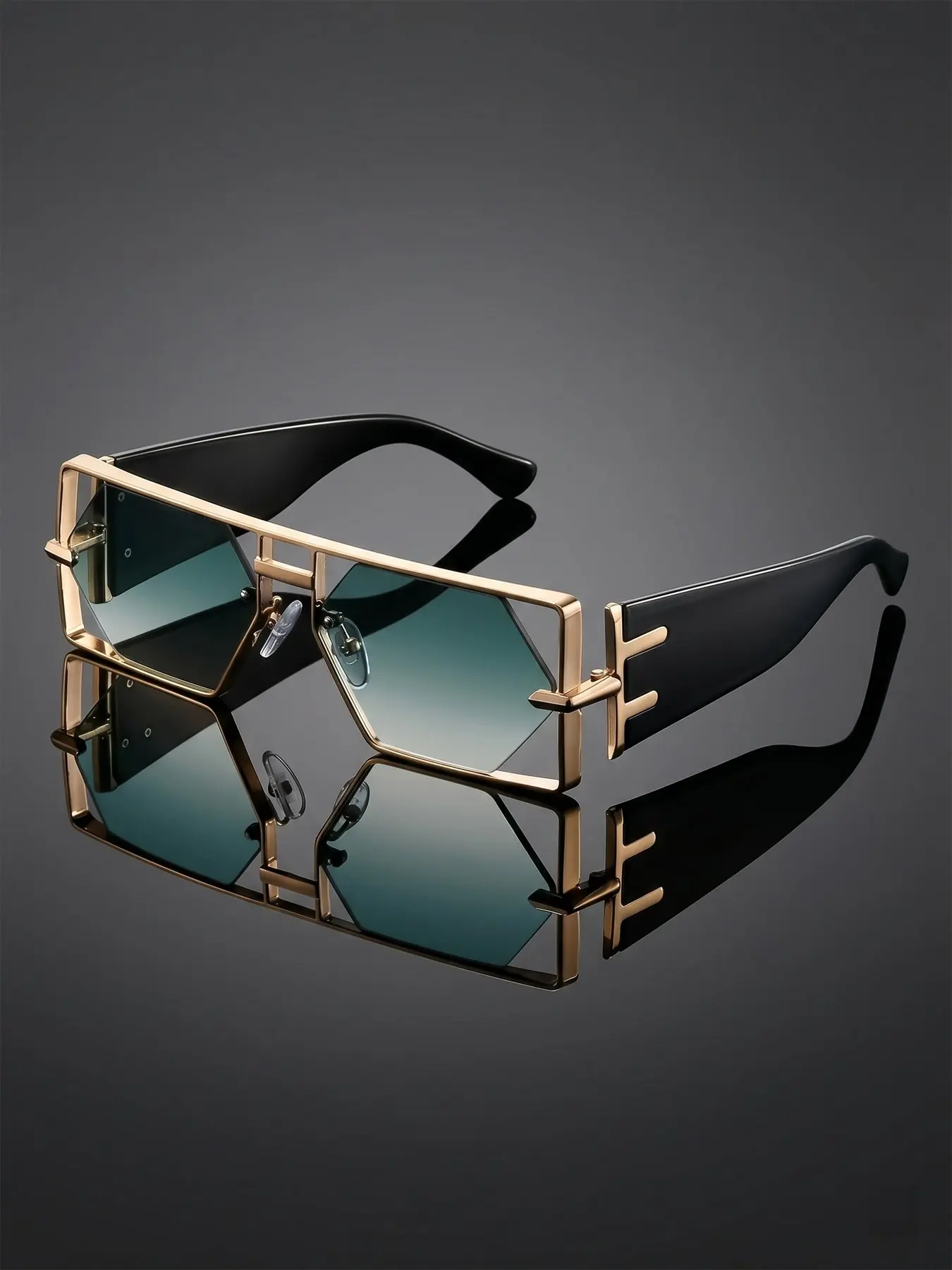 GIGULA Fashion accessories for women: large-frame hollow futuristic sunglasses, plastic material, fashionable and cool, Stylish sunglasses, Trendy Frames Sunglasses