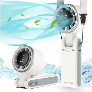 Portable Handheld High Speed Fan, 5-speed Airflow Wind, Foldable & Hanging Neck Fan, Suitable for Family, Travel, and School, Best Friend Gifts