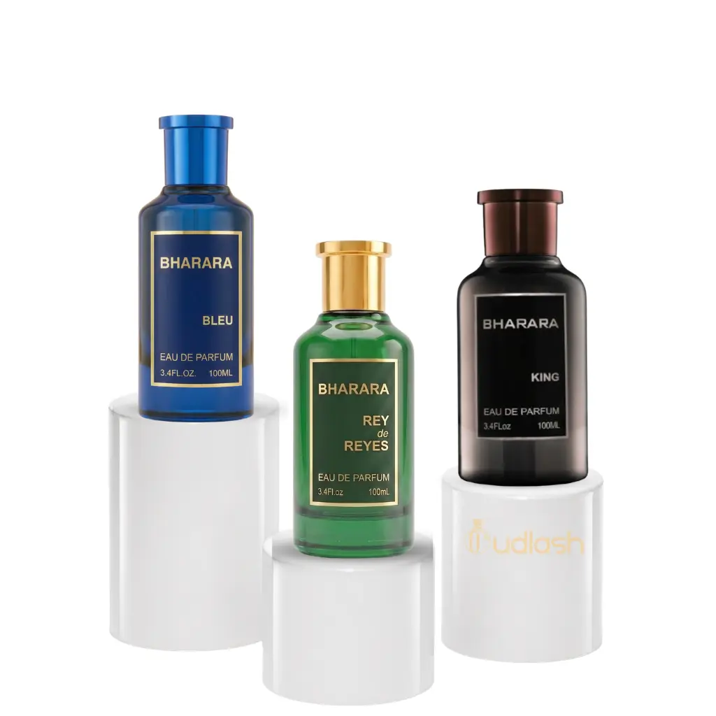 Bharara Bleu + Bharara King + Bharara Rey De Reyes Green | Men's Fragrance | 100ML - 3.4 Oz | Eau De Parfum | bergamot-pink pepper, and cardamom