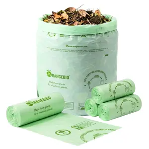 OrangeBio® 55 Gallon Compostable Commercial Liners, 15 Count, BPI Certified, TÜV OK Compost HOME