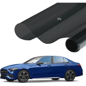 Car Window Tint 36 in x 15Ft 5% VLT Nano Ceramic Window Tint Film for Car UV&IR Protection Heat Insulation Anti-Explosion Scratch Resistant with Installation Tools