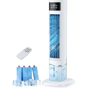 3-in-1 Evaporative Air Cooler Portable AC Unit, 4 Modes, 3 Speeds, Fast Cooling, 24h Timer, Remote Control, Oscillating, Quiet Swamp Cooler for Bedroom and Office