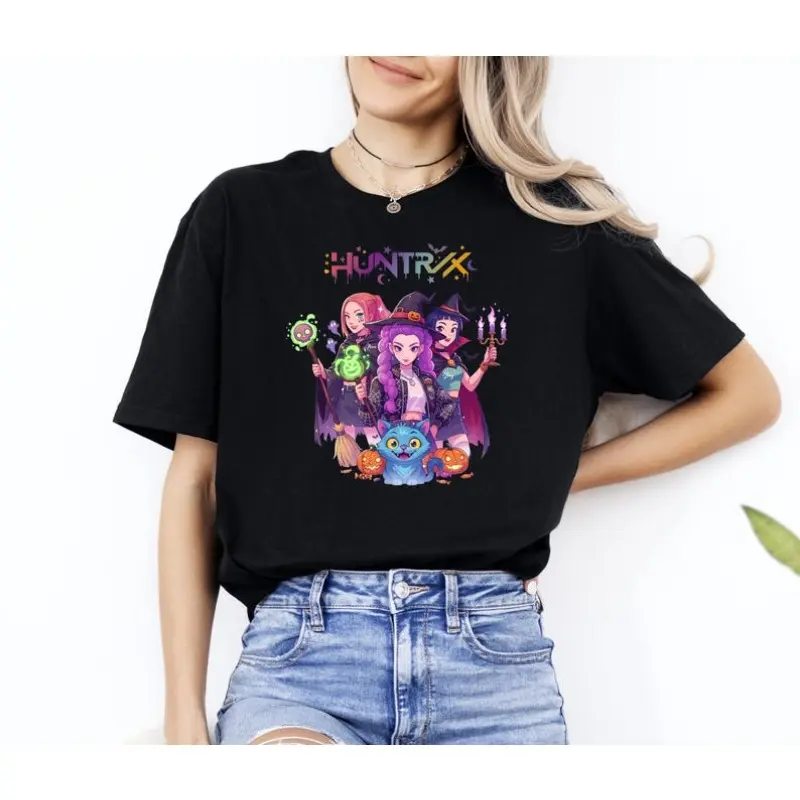 Huntrix Halloween Shirt, Derpy Tiger Shirt, Kpop Huntrix T-Shirt, Halloween Shirt, Demon Hunters Shirt, Saja Girls Shirt, Spooky Season Tee