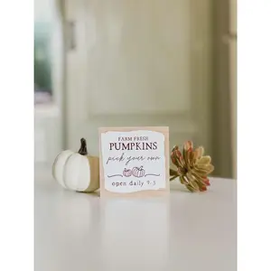 Farm Fresh Pumpkins Fall Mini Block