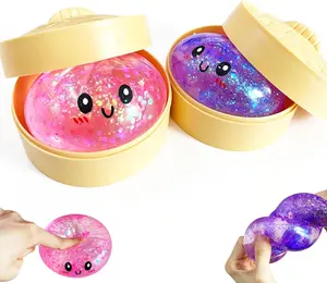 2 packs of Sugar Glitter Dumpling Squishy toys, dumpling squeeze stress relief toys suitable for children and adults, dumpling squeeze sensory stress relief toys, suitable as gifts for boys, girls, and teenagers