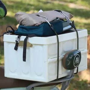 2-Piece Set Outdoor Binding Rope, Thick Elastic Tent Tie-Down Strap, High-Elasticity Buckle, Bicycle Motorcycle Riding Gear, Camping Equipment