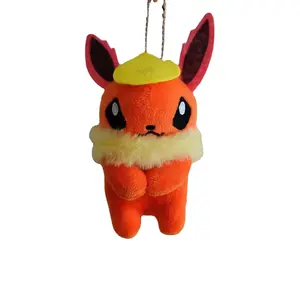 Cute Fox Animal Plush Keychain, 10cm Mini Stuffed Doll Pendant, Soft Kawaii Gift
