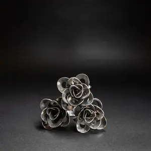 Three Metal Roses, Welded Steel Roses, Metal Immortal Roses, Steampunk Roses, Welded Roses.