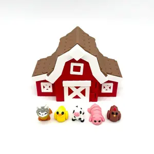 Mini Farm Set with Adorable Barn & 5 Mini Figurines for Imaginative Play and Creative Storytelling
