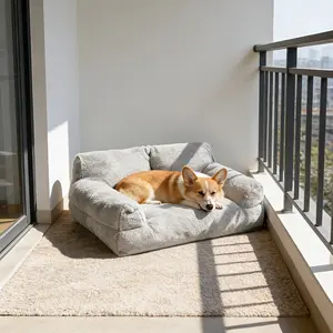 Large Pet Sofa Nordic Simple Style Thick Plush Non-Sagging for Golden Retriever Labrador Medium Large Dogs Home Use Shaped Beds