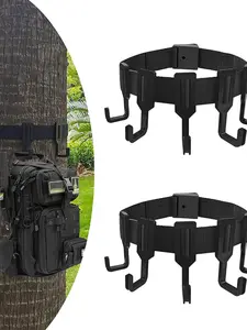 Adjustable Nylon Hunting Hanging Strap, 80 Lbs Load Capacity, Treestand with 4/6 Large Hooks, Ideal for Backpacks, Bows, Arrow Quivers, Outdoor Camping Gear