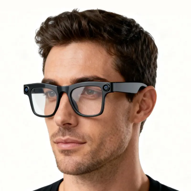 Touch Control Bluetooth-compatible Wearable Smart Glasses Camera, Multifunctional Smart Glasses, HD Camera, Bluetooth-compatible Voice Communication, Lightweight Design, Interchangeable Lenses