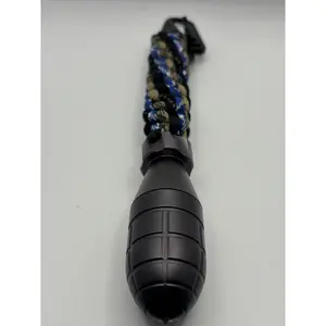 Handmade 6-Strand Cinn Weave Paracord Keychain with Waterproof Container